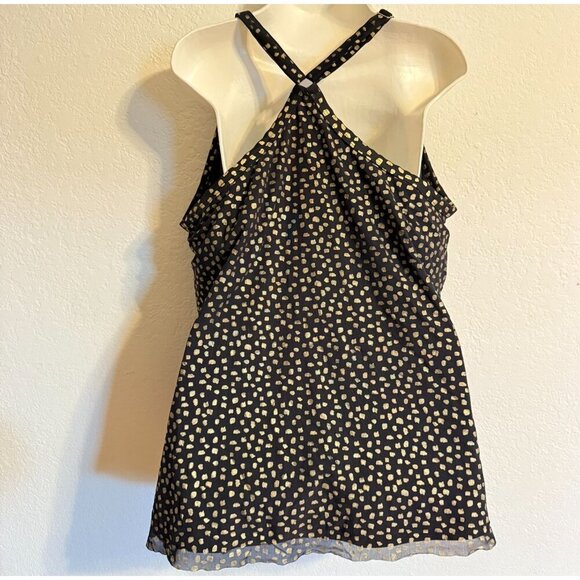 SWIMSUITS FOR ALL Sleeveless Crossback Top With Built-In Bra Gold Black - Picture 2 of 10